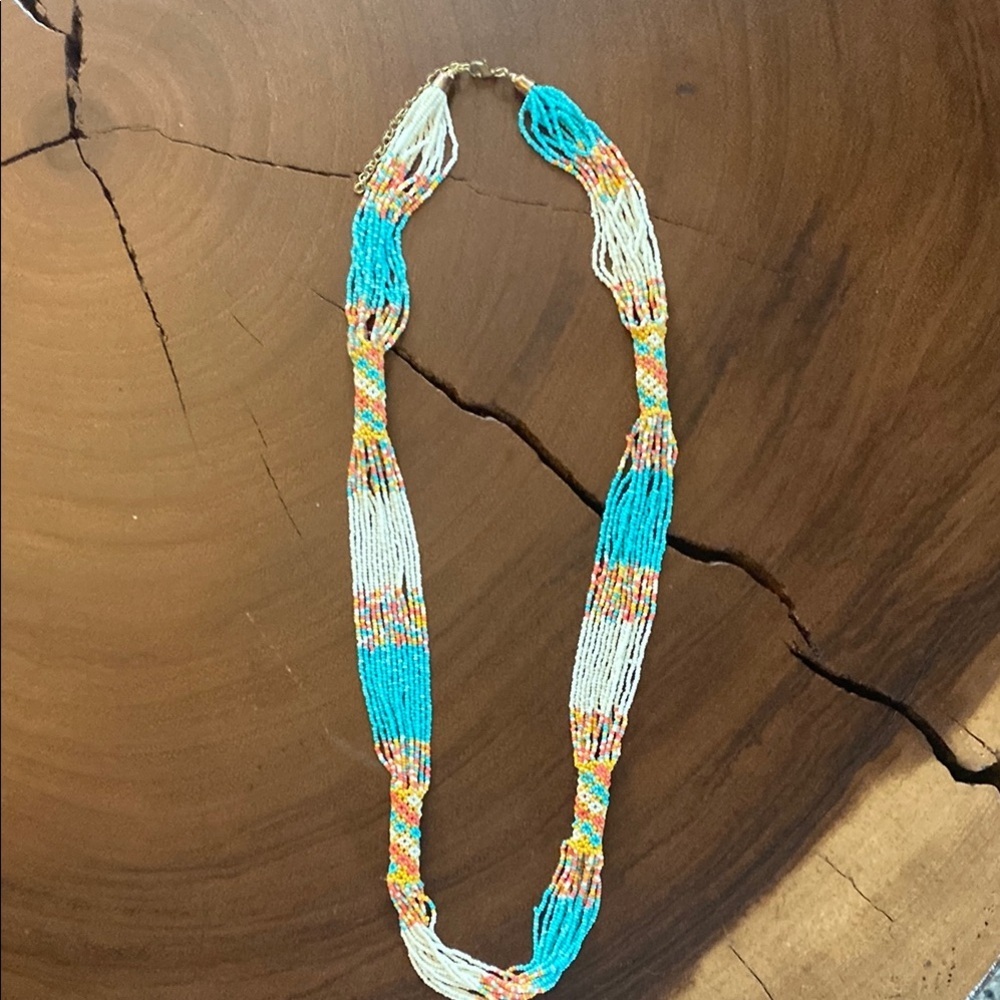 Multicolor Beaded Necklace/ 16”-18”